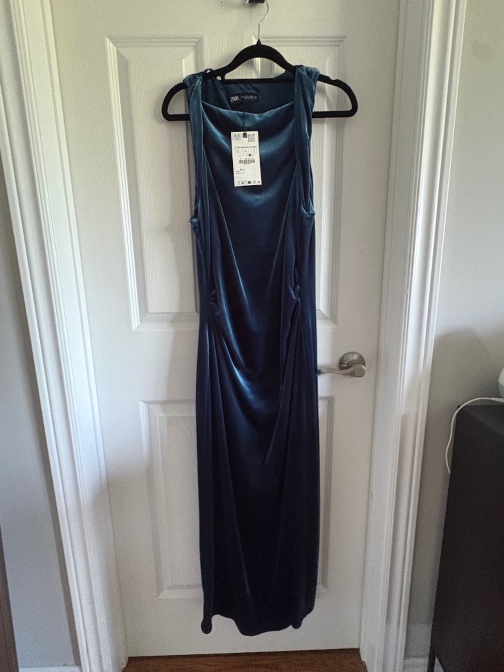 Blue felt dress